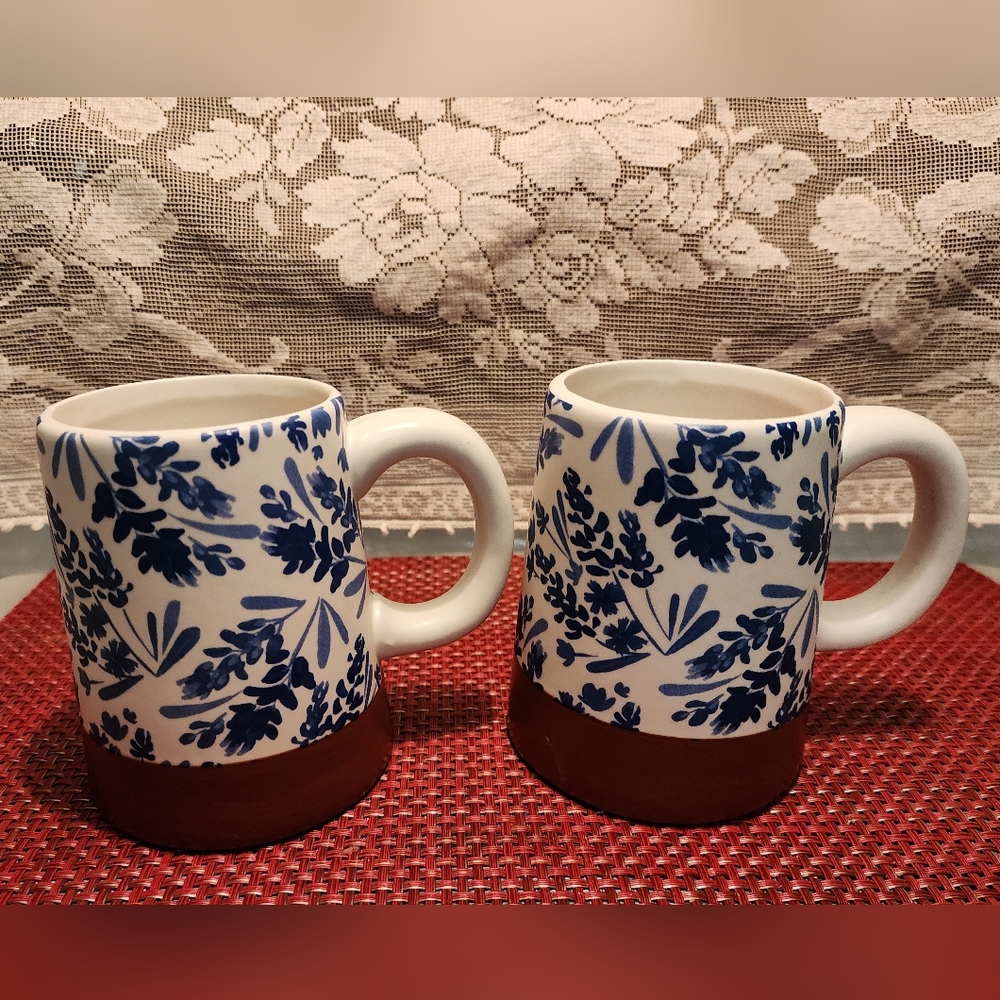 Blue Bonnet Designed Mugs (2)